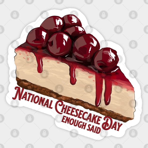 National Cheesecake Day Sticker by HolidayBug